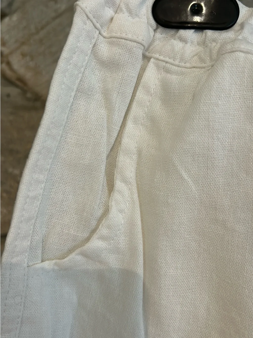 Linen Blend Drawstring Shorts - Picture 4 of 10